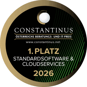 Constantinus Award 2026 — 1. Platz Siegel