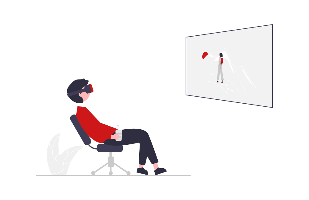 Illustration zum Thema Virtual Reality und künstliche Intelligenz