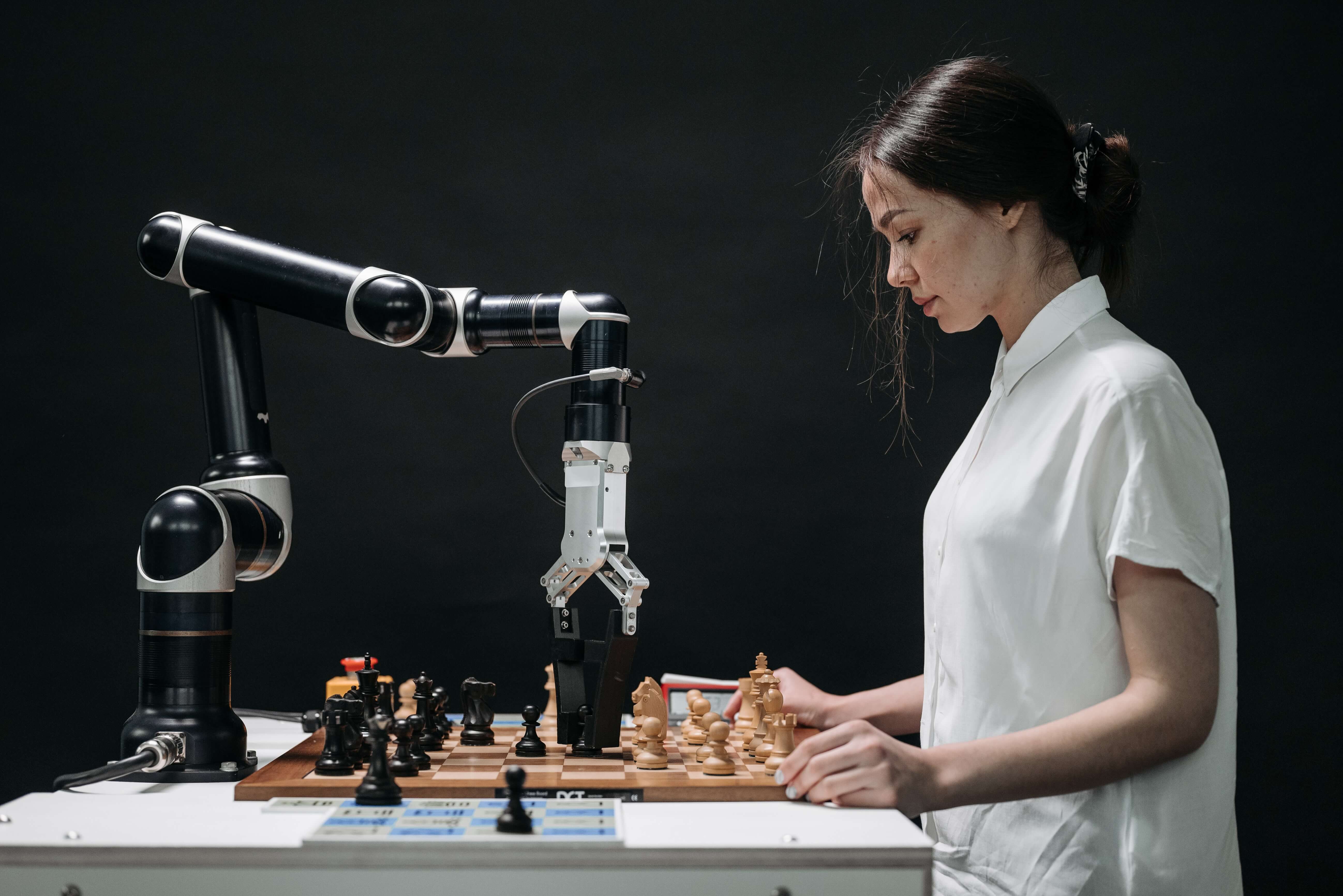 Mensch und Maschine begegnen sich — ein philosophischer Blick auf künstliche Intelligenz